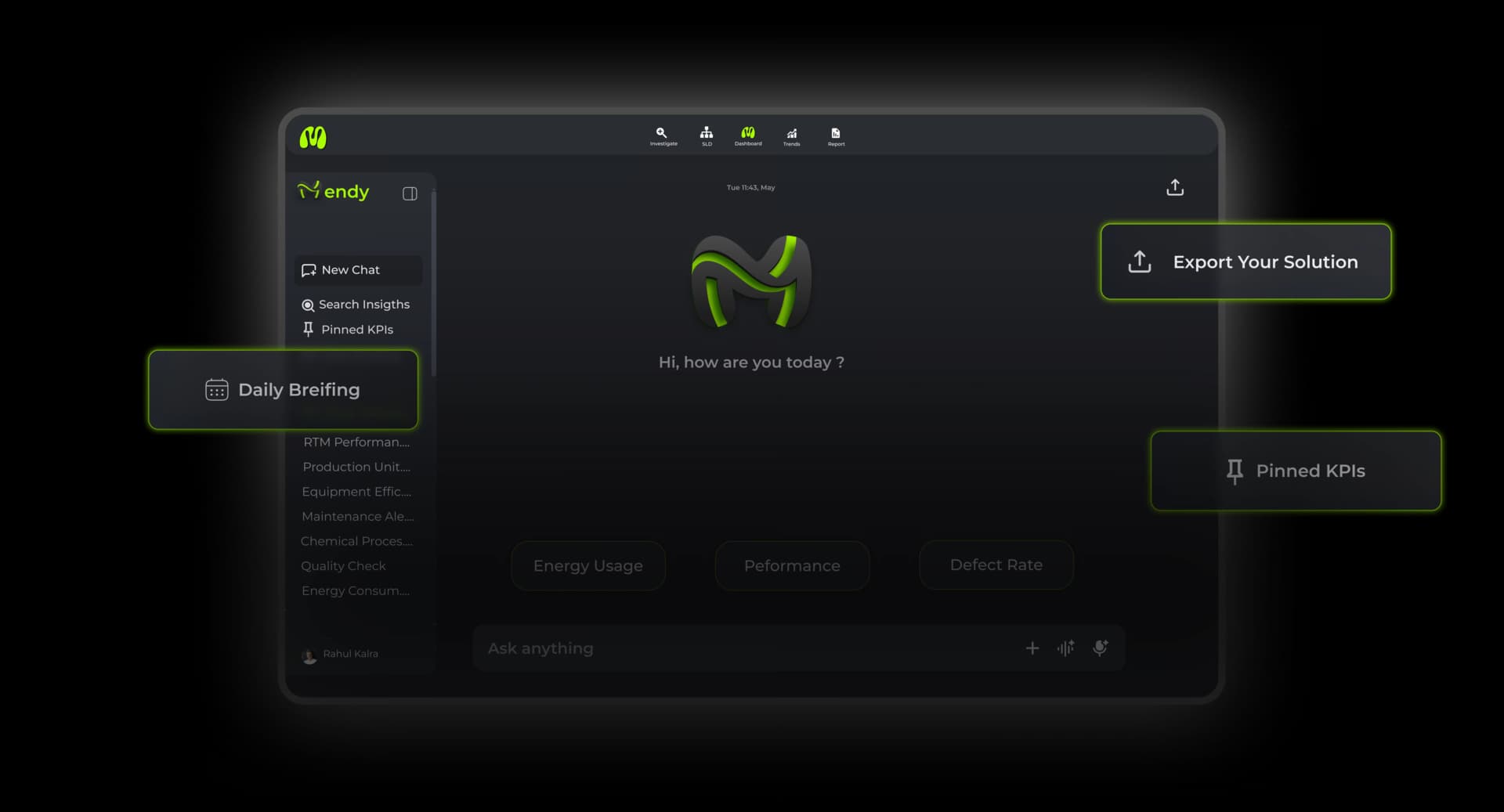 Mendygo dashboard
