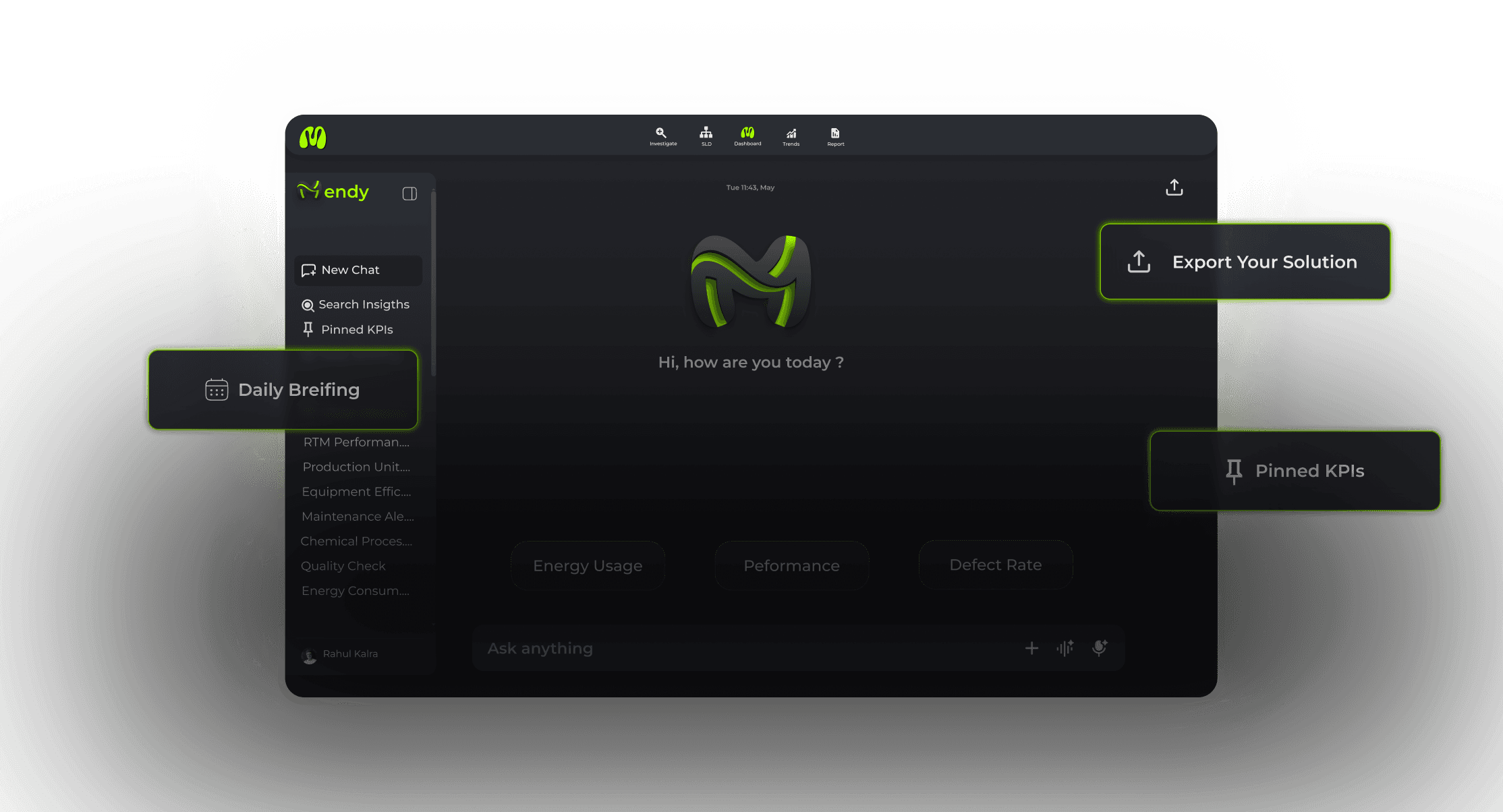Mendygo dashboard