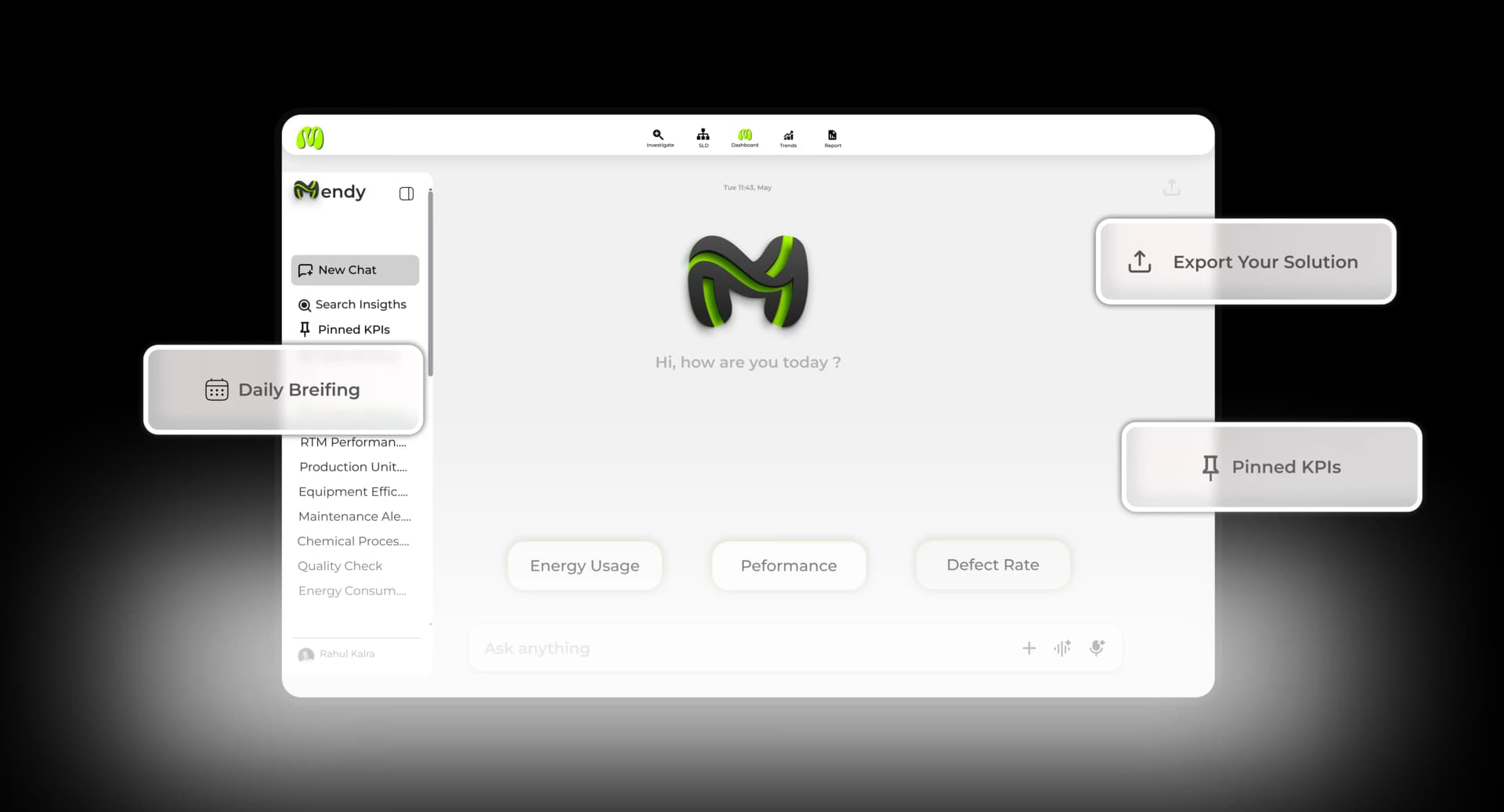 Mendygo dashboard